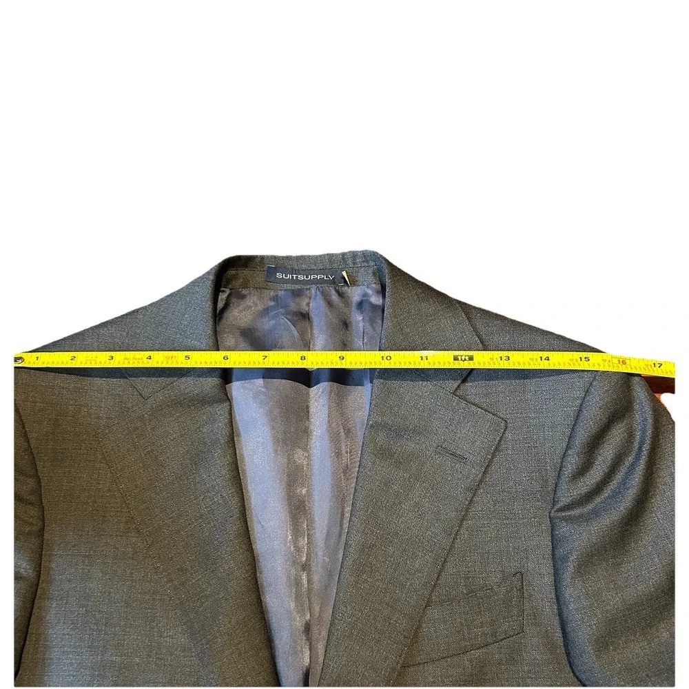 SUITSUPPLY Lazio Gray Sports Coat 34R Super‎ 110s Wool Slim Fit Blazer Jacket